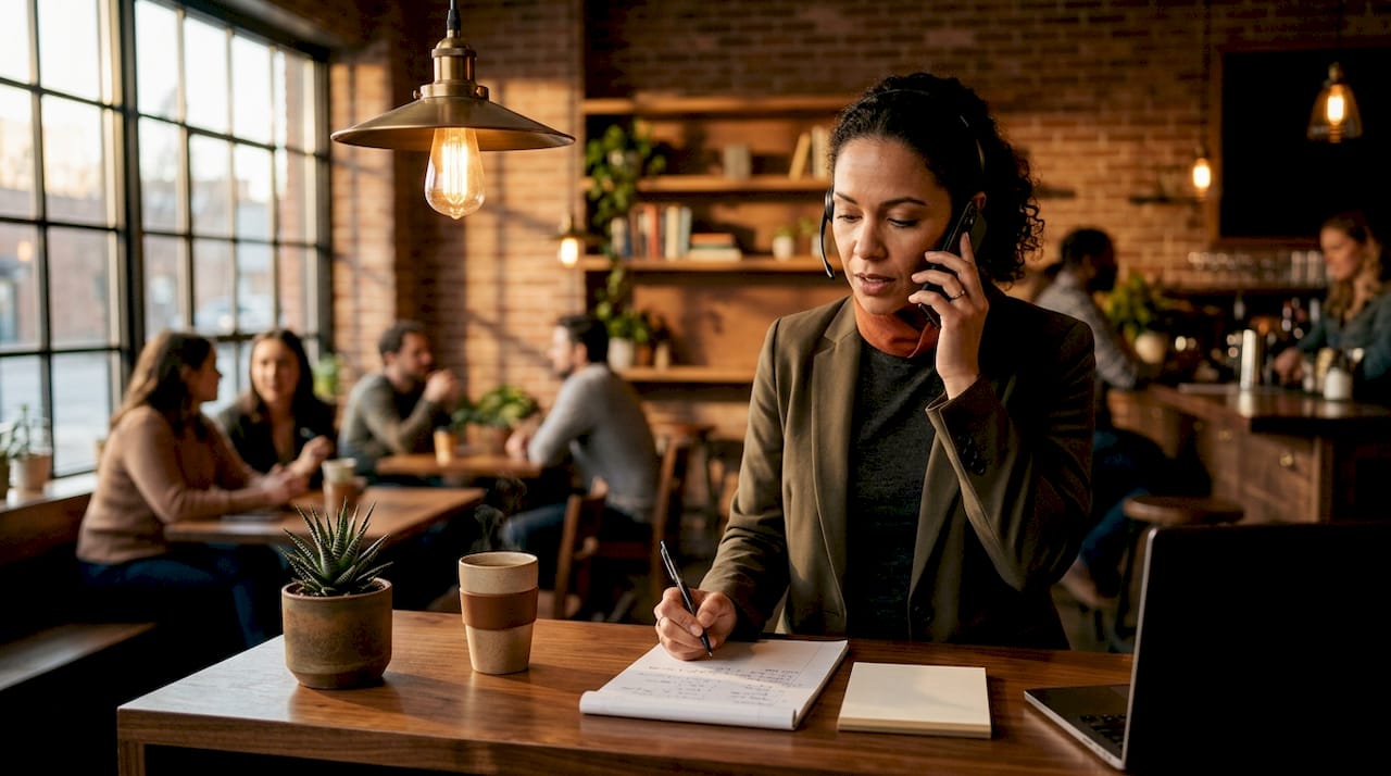 Bilingual legal receptionist answering after-hours call
