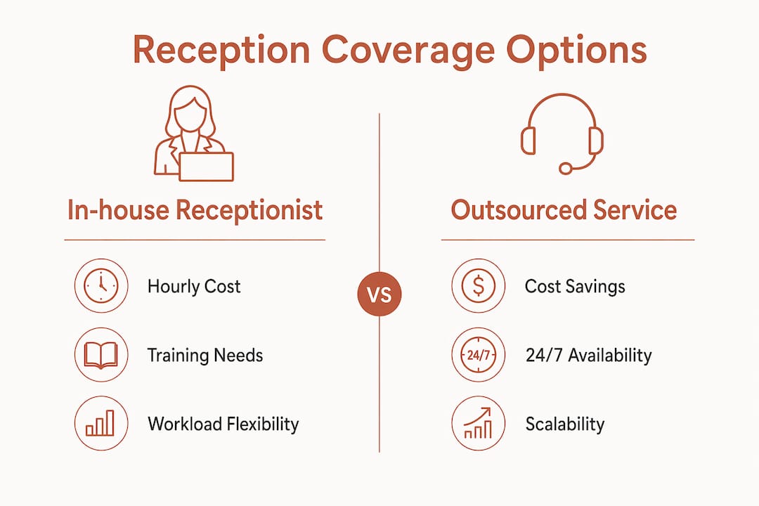 Infografía comparativa de cobertura de recepción interna vs. tercerizada