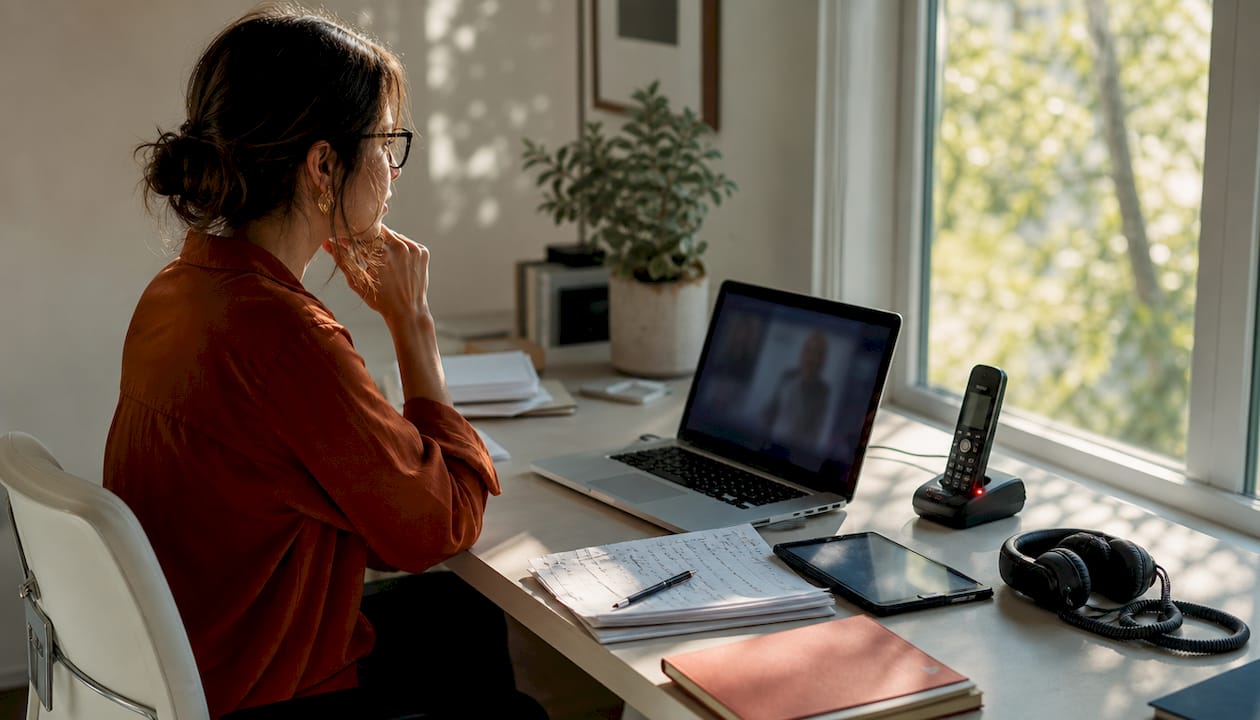 Herramientas de comunicación bilingüe multicanal sobre un escritorio