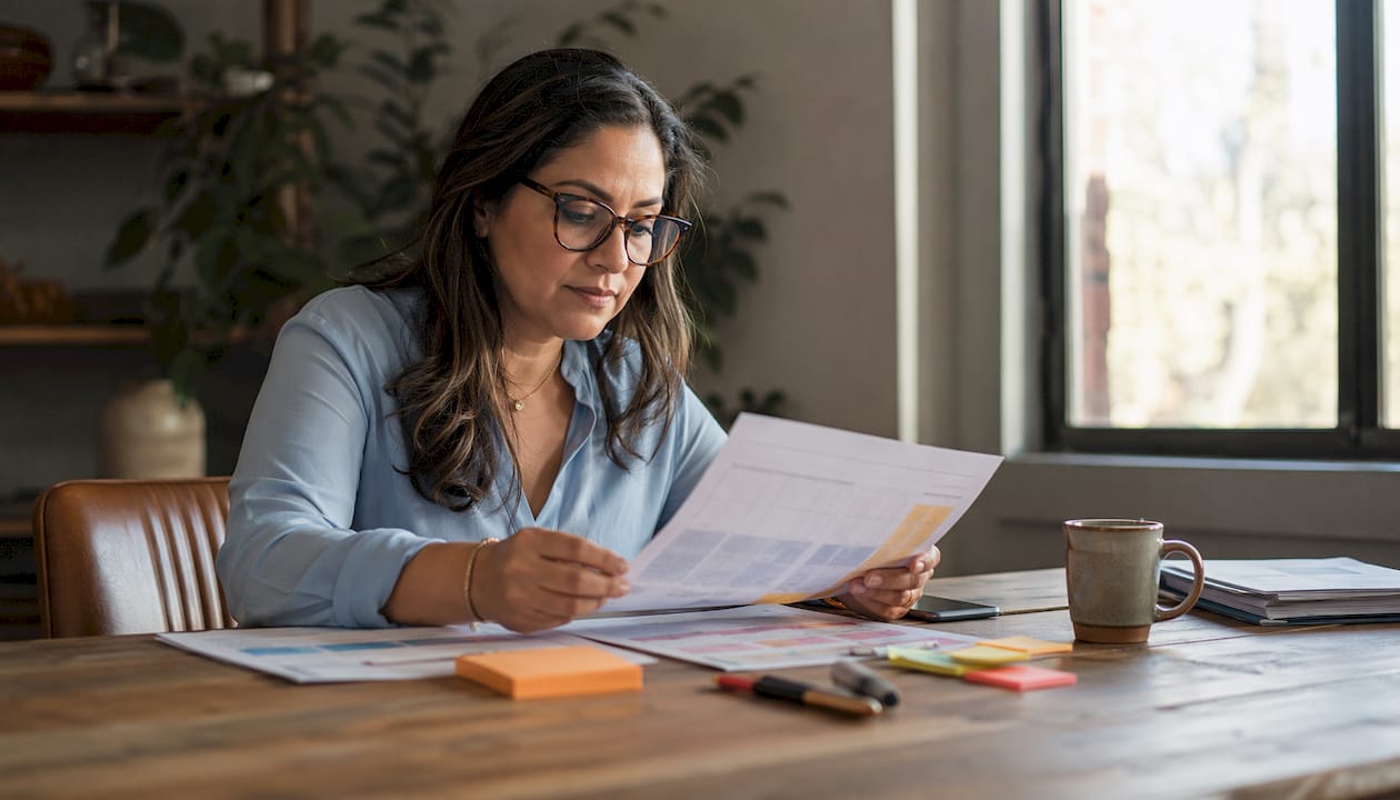 Practice manager reviewing bilingual service comparison