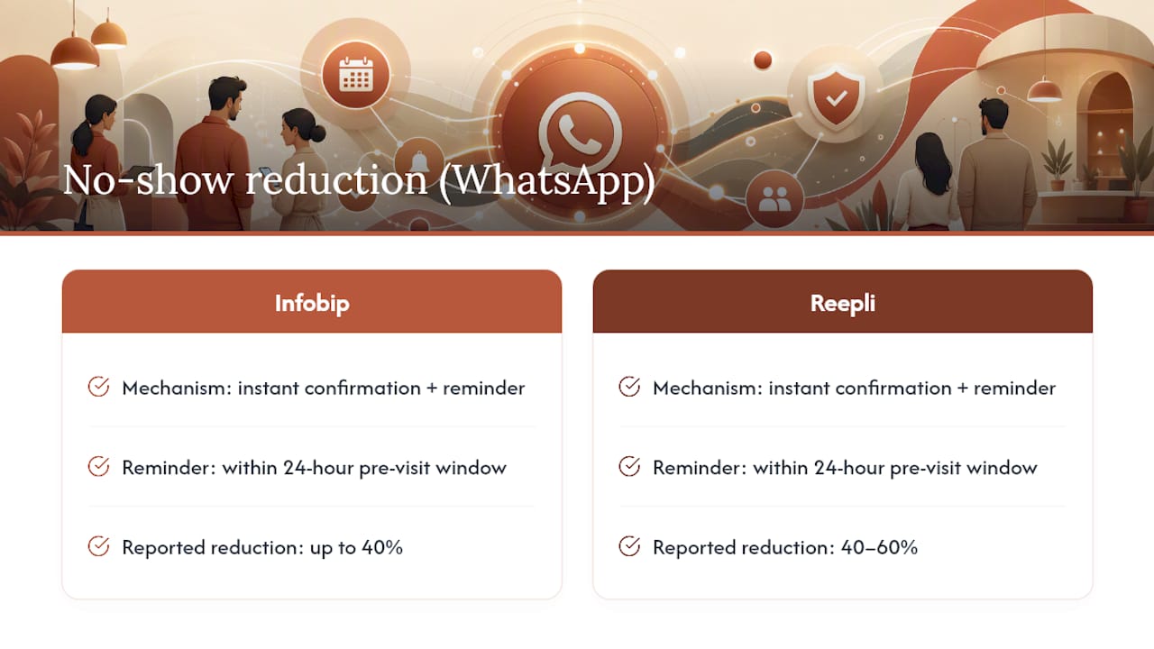 No-show reduction from confirmation and reminders