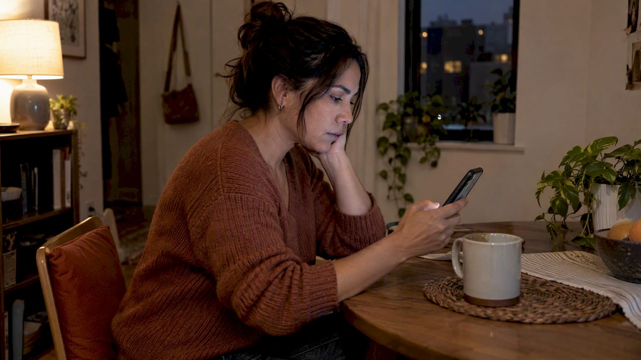 Client contacting a law firm by smartphone