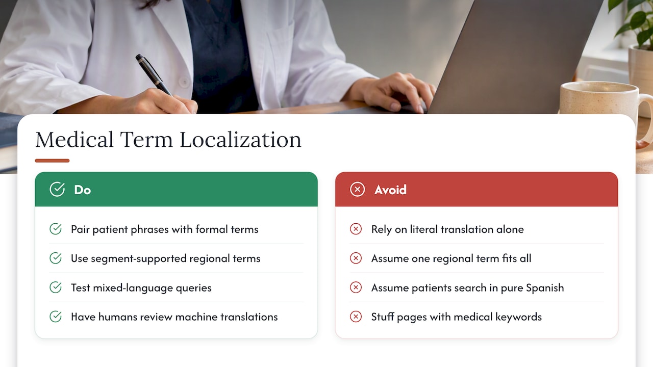 ¿Cómo traducir terminología médica sin perder valor de búsqueda? — diagrama general